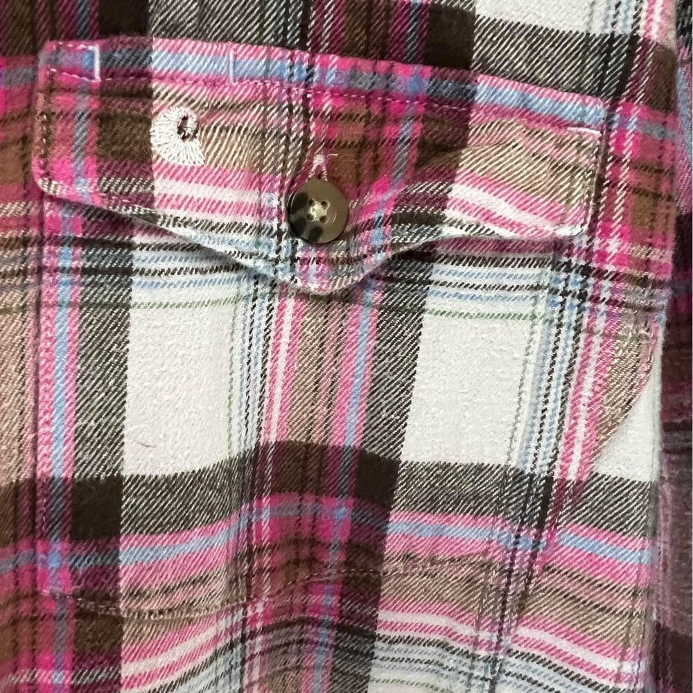 Carhartt Women's Flannel Button Down Shirt- size S - Picture 3 of 4